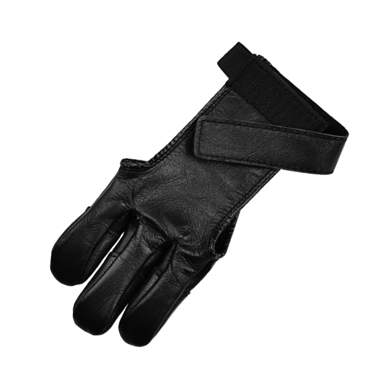 Elong Outdoor 42ft03 Finger Glove to Recurve Bow Musta väri Jousiammunta Ammunta sormi suoja